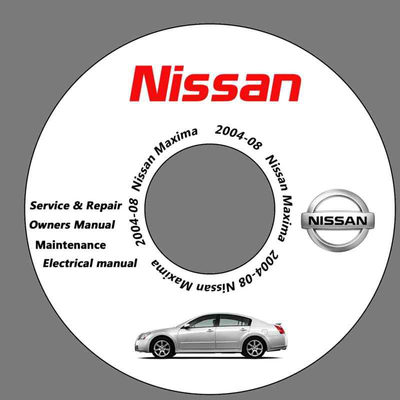 2004-2008 nissan maxima service repair manual cd rom vq35de & bonus! 05 06 07 