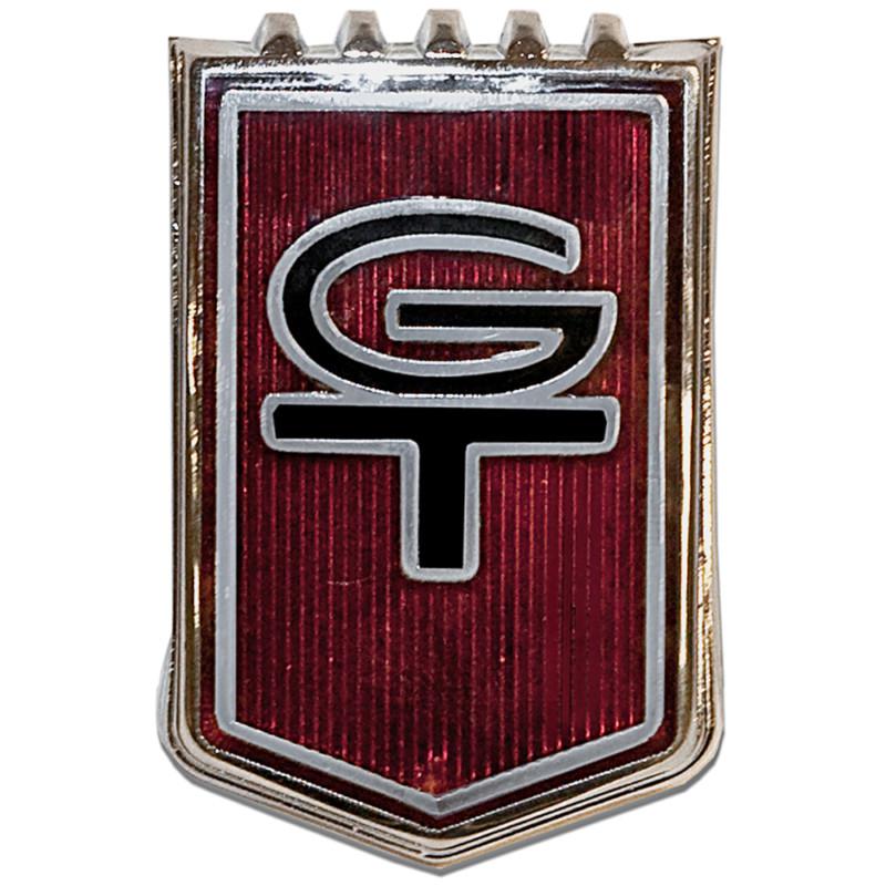 Mustang scott drake fender emblem red gt badge concours correct 1965