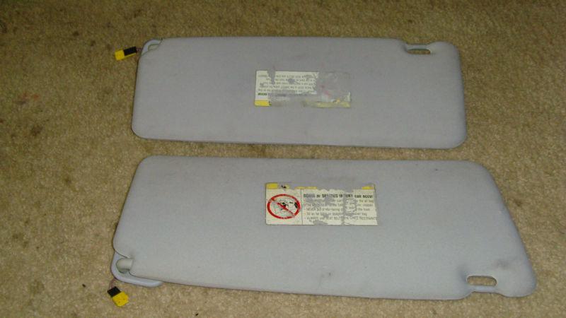  bmw e39 540i 530i 525i m5 pairs sun visors visor set gray color oem 1998