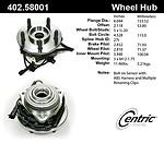 Centric parts 402.58001e front hub assembly