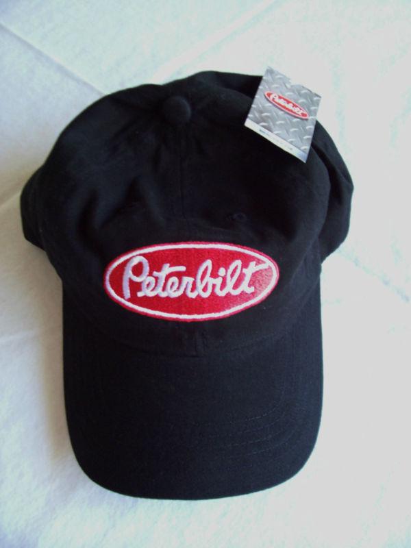 New peterbilt unstructured hat/cap: black, with logo. nwt!