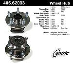 Centric parts 406.62003 rear hub assembly