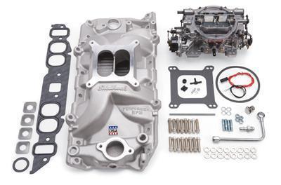 Edelbrock performer rpm intake manifold and carburetor kit 2062