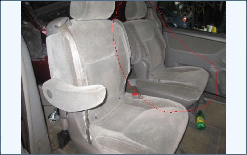 06 toyota sienna second row driver side bucket rear seat 860701