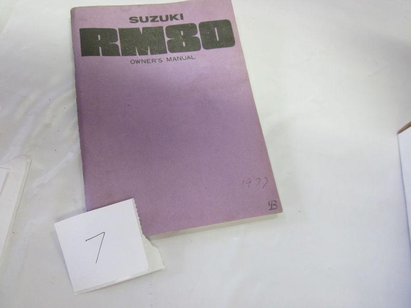 Suzuki rm80 1977    nos   owners manual 