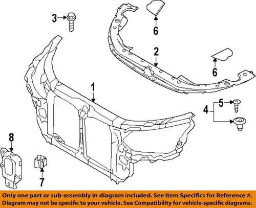 Hyundai oem 863423m000 radiator support-sight shield