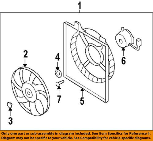 Hyundai oem 253502b000 cooling fan-shroud