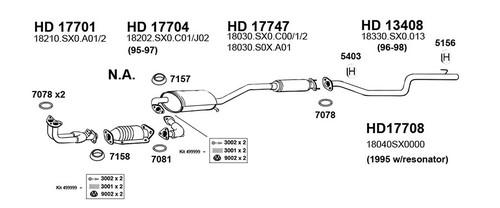 Ansa/silverline hd17701 exhaust pipe-oe design front pipe