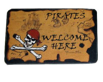 Pirate's welcome here door mat 950