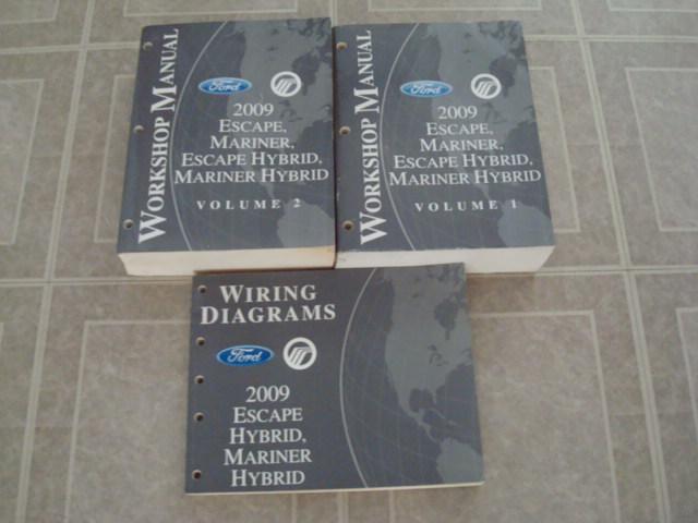 2009 ford escape/mercury mariner/hybrid factory shop service repair manual books