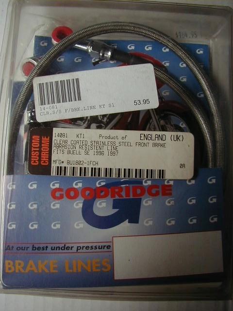 Buell s1 brake line goodridge steel braided 1996 to present