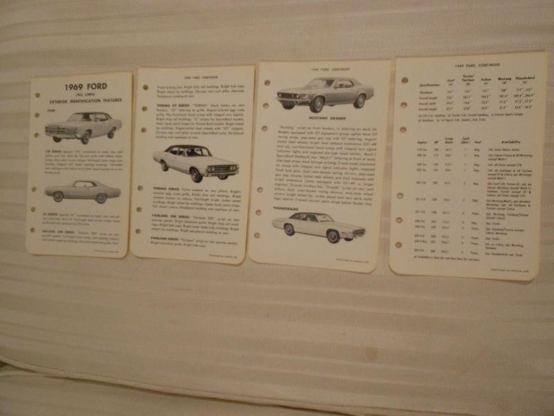 Vintage 1969 ford mustang/thunderbird/torino gt/ltd/ falcon dealer literature 