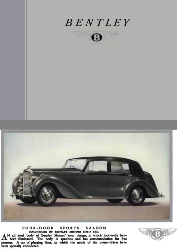 Bentley 1946 - abridged particulars of bentley (mark vi) four and a quarter litr