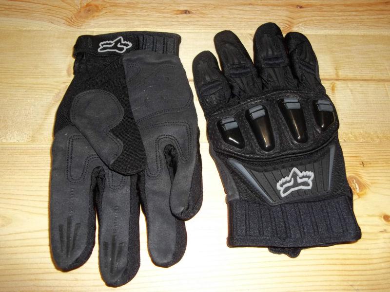 Fox racing gloves - black/grey - size lrg 10