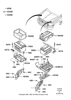 5c3z10732ca tray assy battery 05 06 07 f450sd