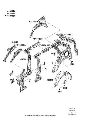 Ct4z7802508a "a" pillar assy 12 mkx