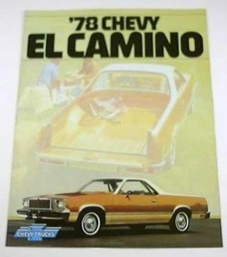 1978 78 chevrolet chevy el camino brochure ss conquista