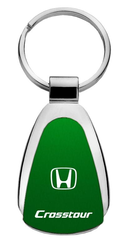 Honda crosstour crt green green tear drop keychain ring tag key fob logo lanyard