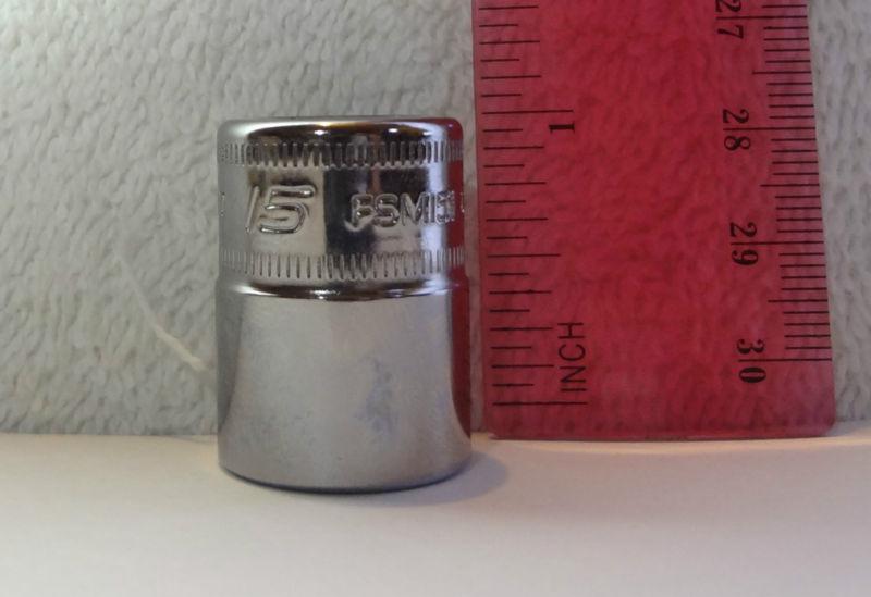 Snapon socket 15mm metric shallow 6 points 3/8 drive nickel/chrome fsm151 new