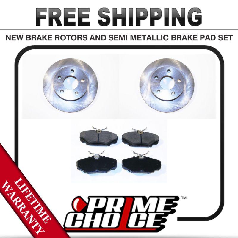 Rear kit (2) brake rotors and (1 set) premium brake pads with lifetime warranty