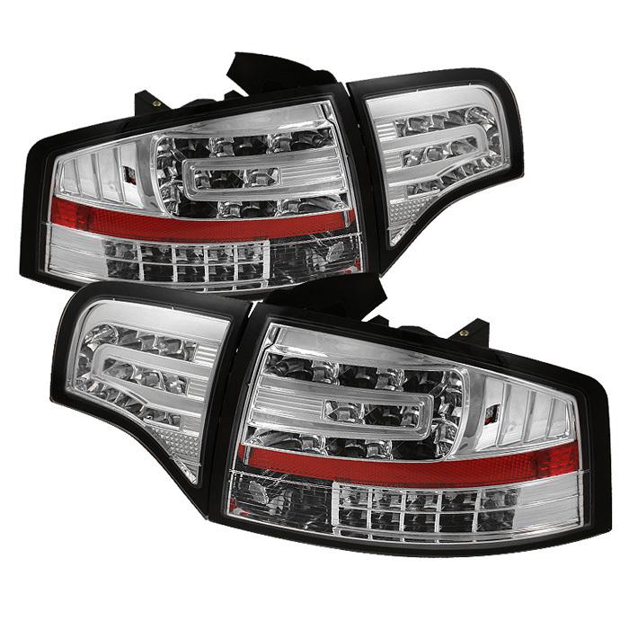 Spyder audi a4 4dr 06-08 led tail lights - chrome