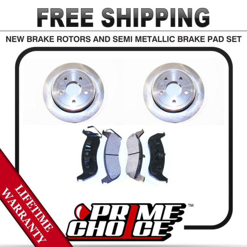 Rear kit (2) brake rotors and (1 set) premium brake pads with lifetime warranty