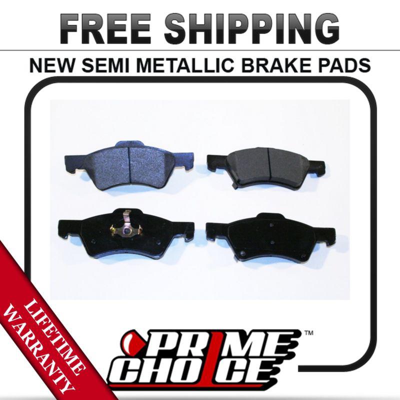 Front semi metallic disc brake pad kit full set with lifetime warranty