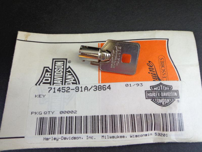 Harley davidson barrel key ignition/fork lock key 71452-91a 3864