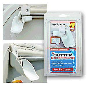 Camco rv gutter extensions white 4 pack 42123