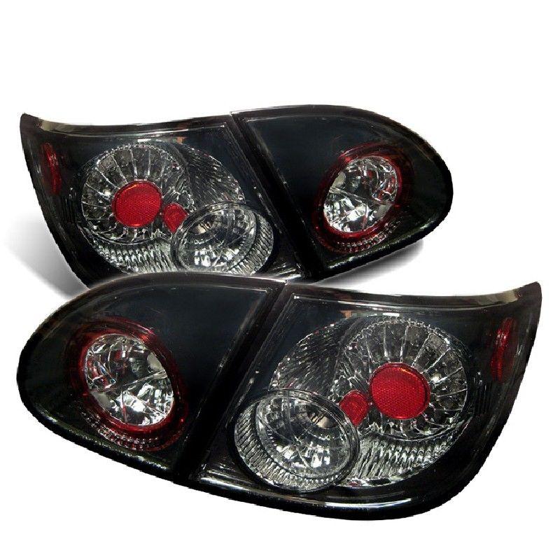 Tln autoparts toyota corolla 2003 04 05 06 07 08 led tail lights - smoke