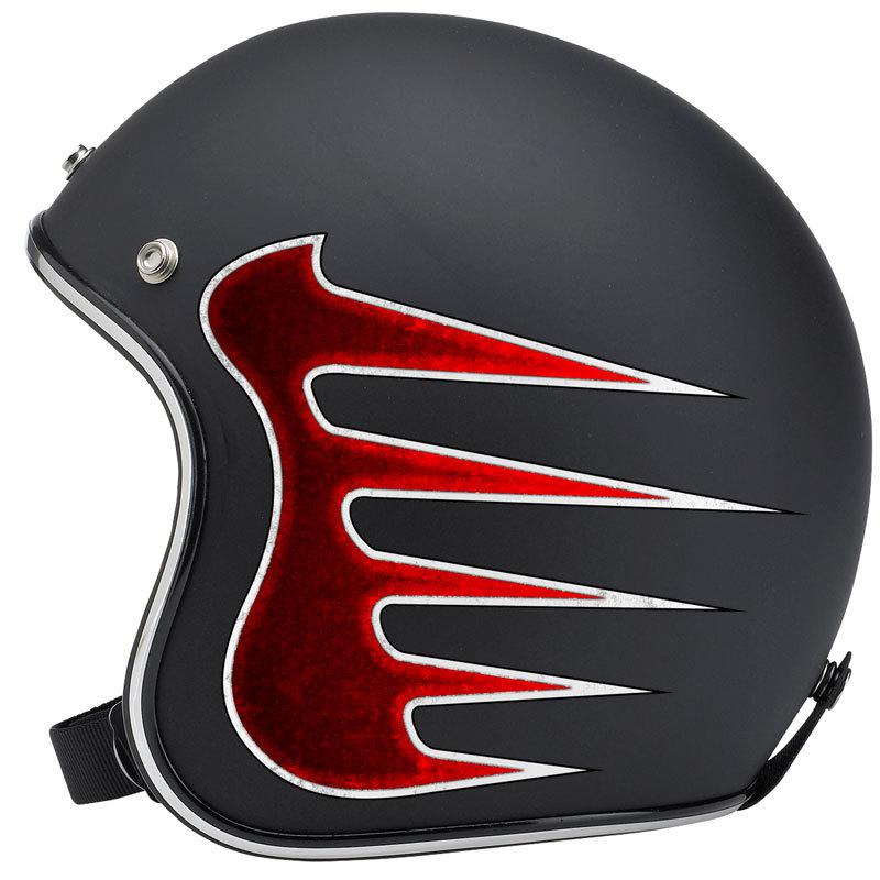 3/4 helmet - old school scallops vinyl decals - bell, biltwell, fulmer, licks..