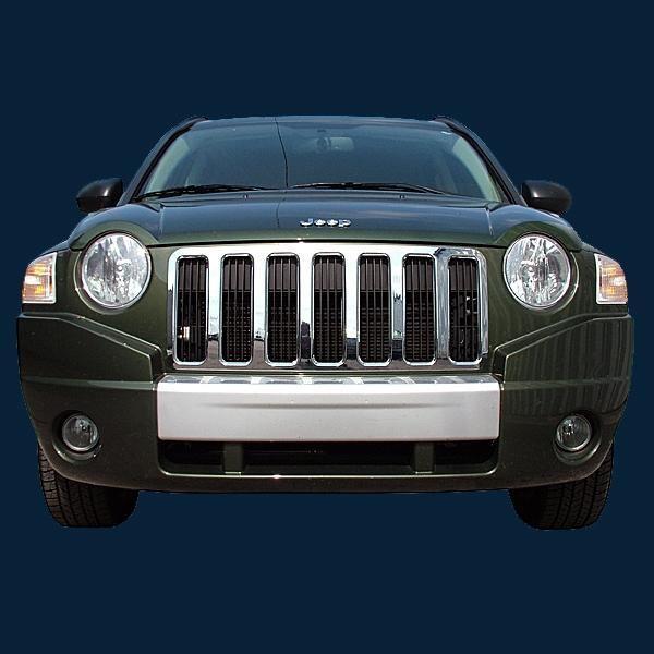 '07-11 jeep compass abs chrome plastic grille insert kit new cci part # gi/44