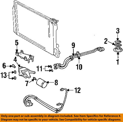 Gm oem 15982250 engine oil cooler line/hose/engine oil cooler hose