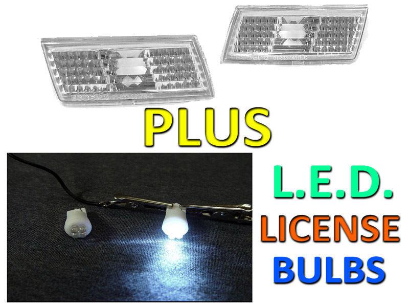 Usa 05-07 chrysler 300 / 300c clear bumper side marker lights + led license bulb