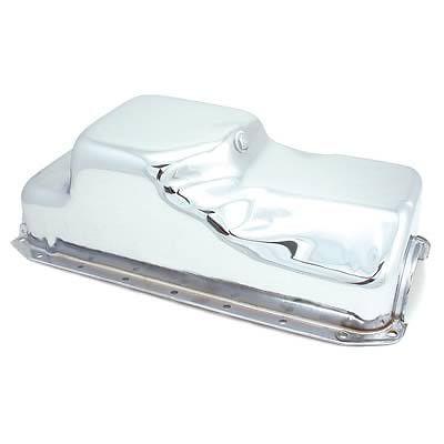 Spectre oil pan steel chrome plated 4 qt. chrysler dodge plymouth 273/318/340 ea