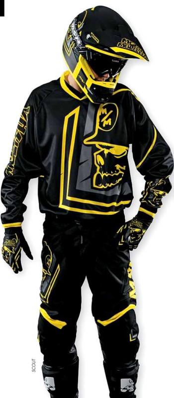 Metal mulisha scout gear set blk jersey, pant, glove new motorcross