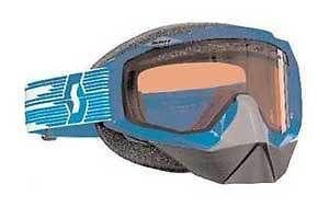 Scott hustle snowcross w/ silver chrome acs thermal lens adult goggles,blue