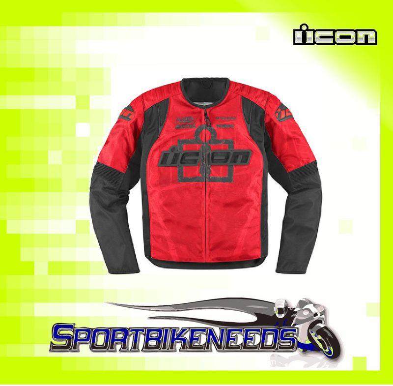 Icon overlord type 1 jacket red black size 2xl xxl