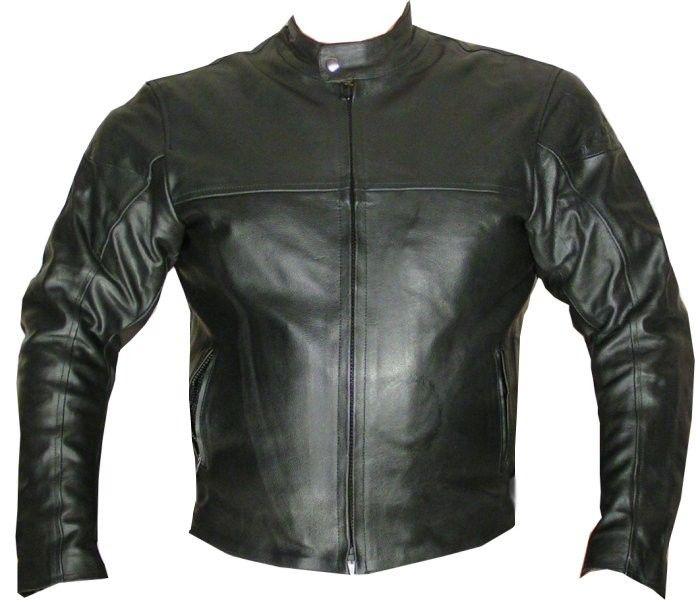 Motorcycle racing ce armor leather jacket 48 black bike