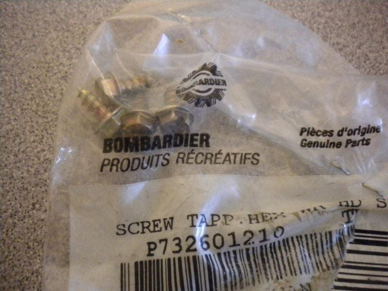 Nos ski doo ski-doo bombardier tapping hex head screw 732601210 qty4