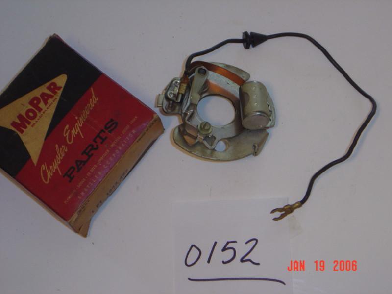 Nos 1843482 mopar distributor breaker plate assy. 1958-59 dodge, plymouth desoto