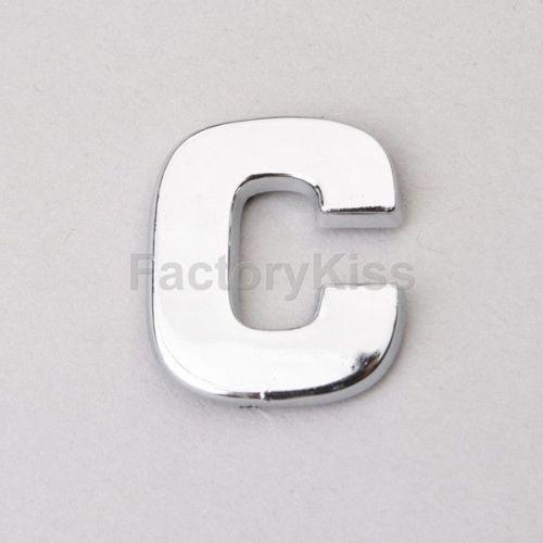 Gau new chrome letter alphabets 3d car badge sticker decal emblem trunk side c