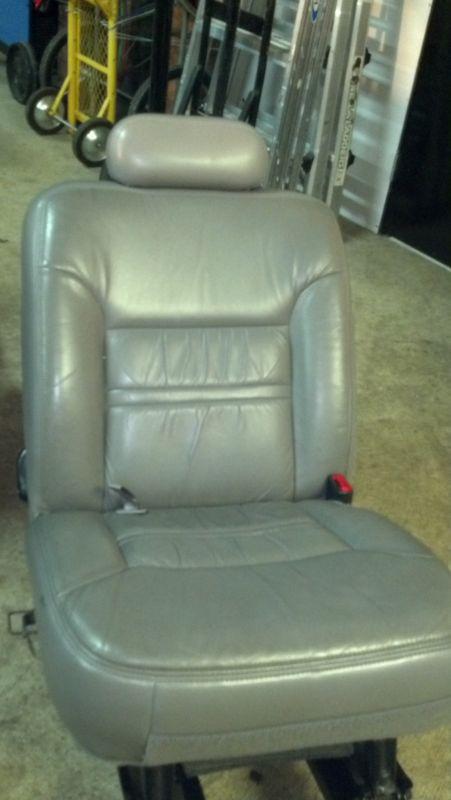 99-04 f250 f350 excursion oem factory middle seat cover grey leather limited