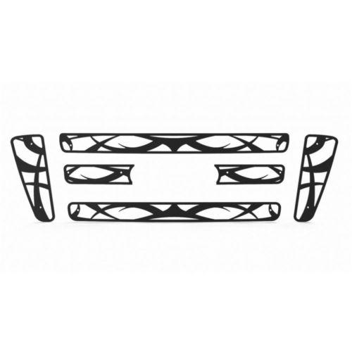 Ford f150 04-08 bar-style tribal black powdercoat truck grill insert add-on trim