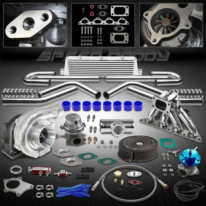 T04e 11pc turbo kit+manifold+intercooler 02-06 mit evo 8/90-99 eclipse/dsm 4g63