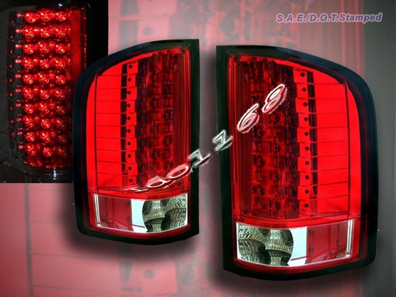 2007-2010 chevy silverado led tail lights lamps red 1500