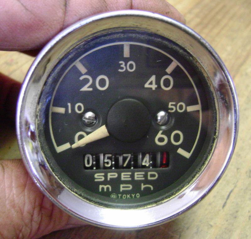 Vintage ks 0-60 mph speedometer/odometer #24100