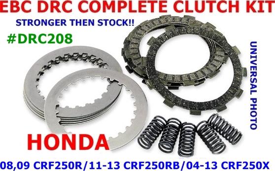 Ebc drc series clutch kit honda 08,09 crf250r & 04,05,06,07-13 crf250x #drc208