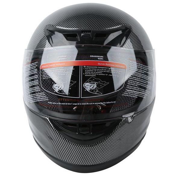 Dot carbon fiber full face motorcycle scooter street sport bike helmet size l