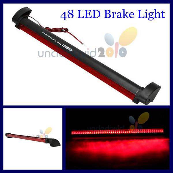 48 led red third 3rd car auto rear stop brake stop tail light lamp pad dc 12v